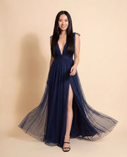 Robe Décolleté Marine