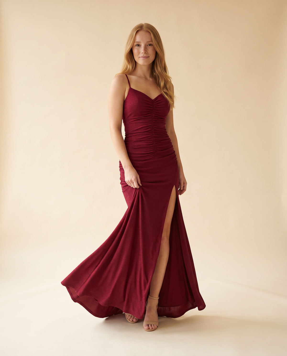Robe Ajustée Simple Bourgogne