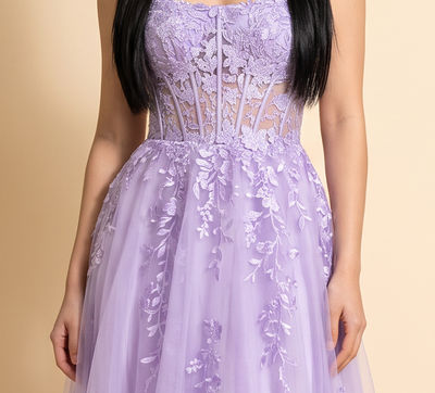 Robe Princesse Brodée Lilas
