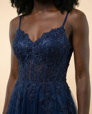 Robe Dos Ouvert Marine