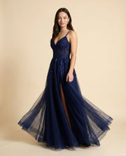 Robe Décolleté Avec Fente Royal