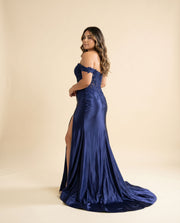 Robe Corset Ajustée Marine