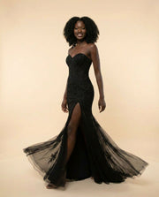 Robe Fendue Noir