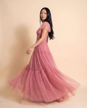 Robe En Tulle À Pois Rose Bonbon