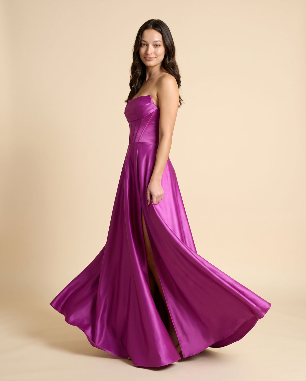Robe corset bustier Magenta