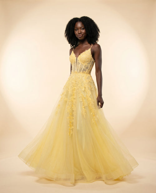 Ellie Wilde - Robe En Tulle Jaune - Jaune