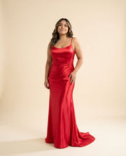 Robe En Satin Fuchsia