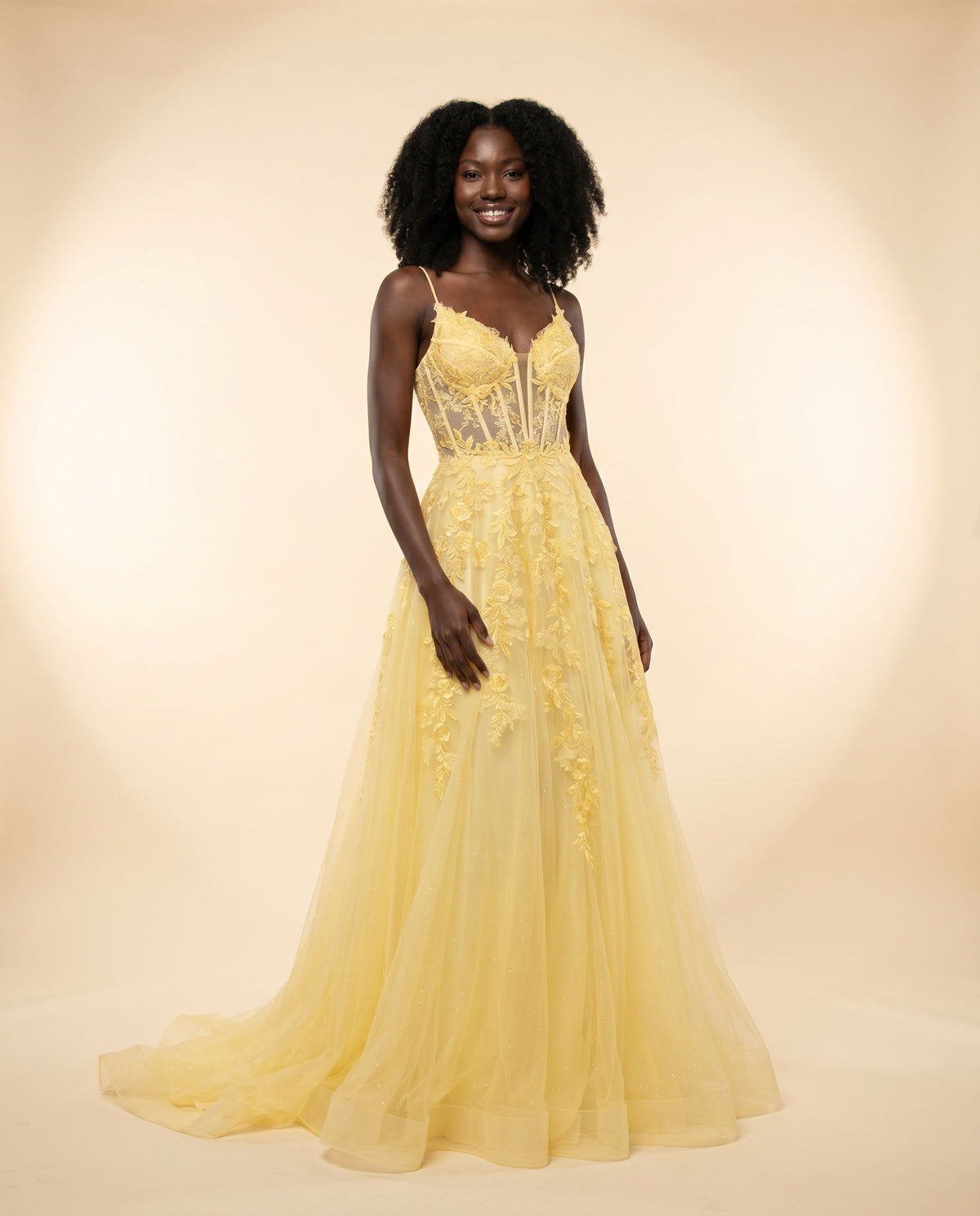 Robe En Tulle Jaune