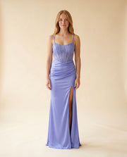 Robe croset ajustée Periwinkle