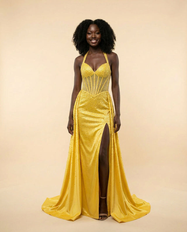 Robe Corset Jaune