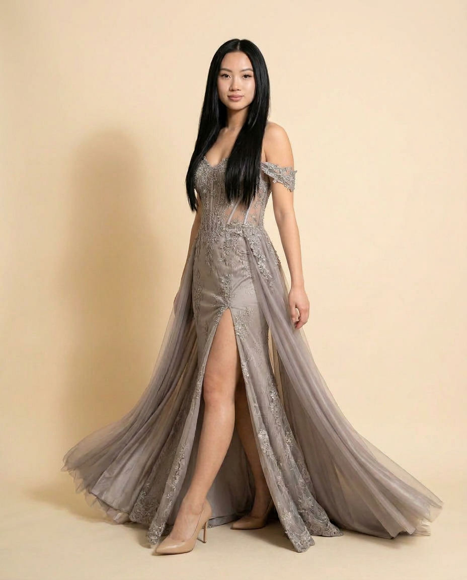 Robe Corset Ajustée Slate