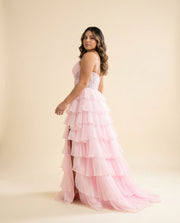 Robe Bustier Dos Lacé Royal