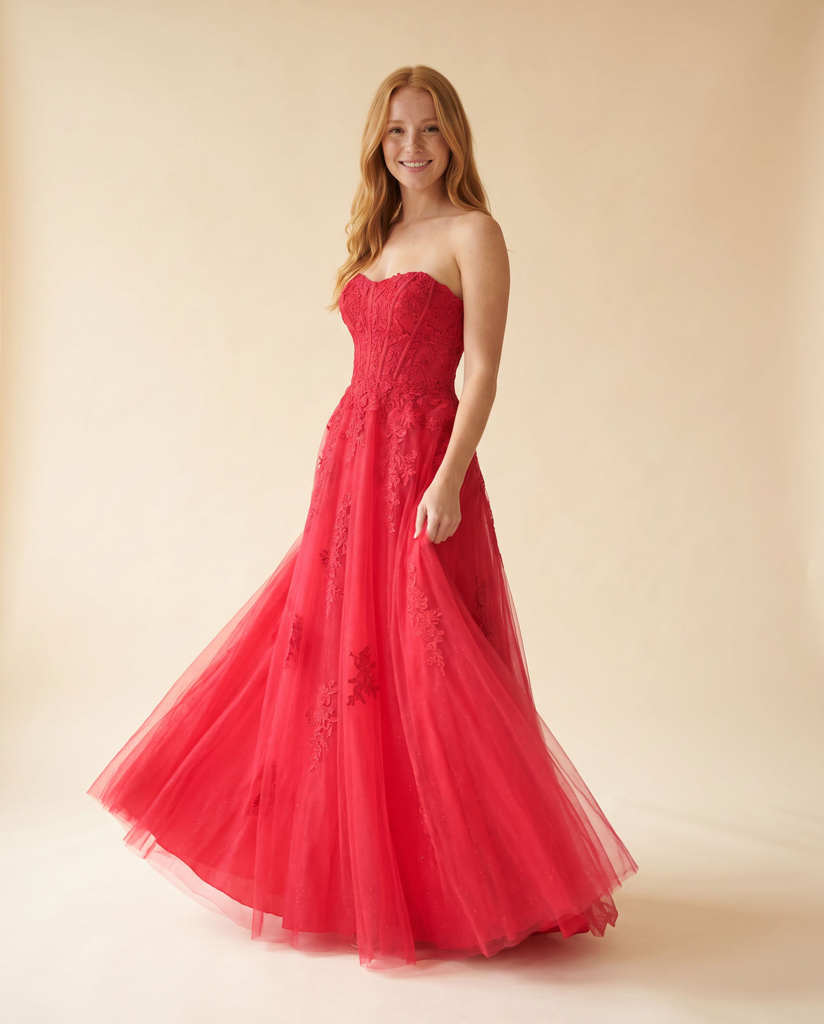Robe Princesse Brodée Rouge