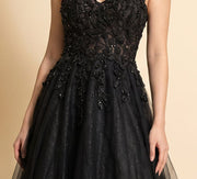 Robe En Tulle Brillante Noire