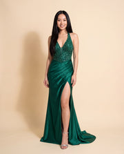 Robe Décolleté Émeraude
