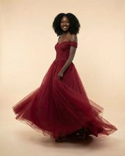 Bustier Gown Burgundy