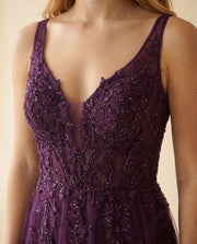 Mermaid Gown Eggplant