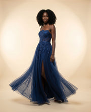 Robe Princesse Bustier Corset Marine
