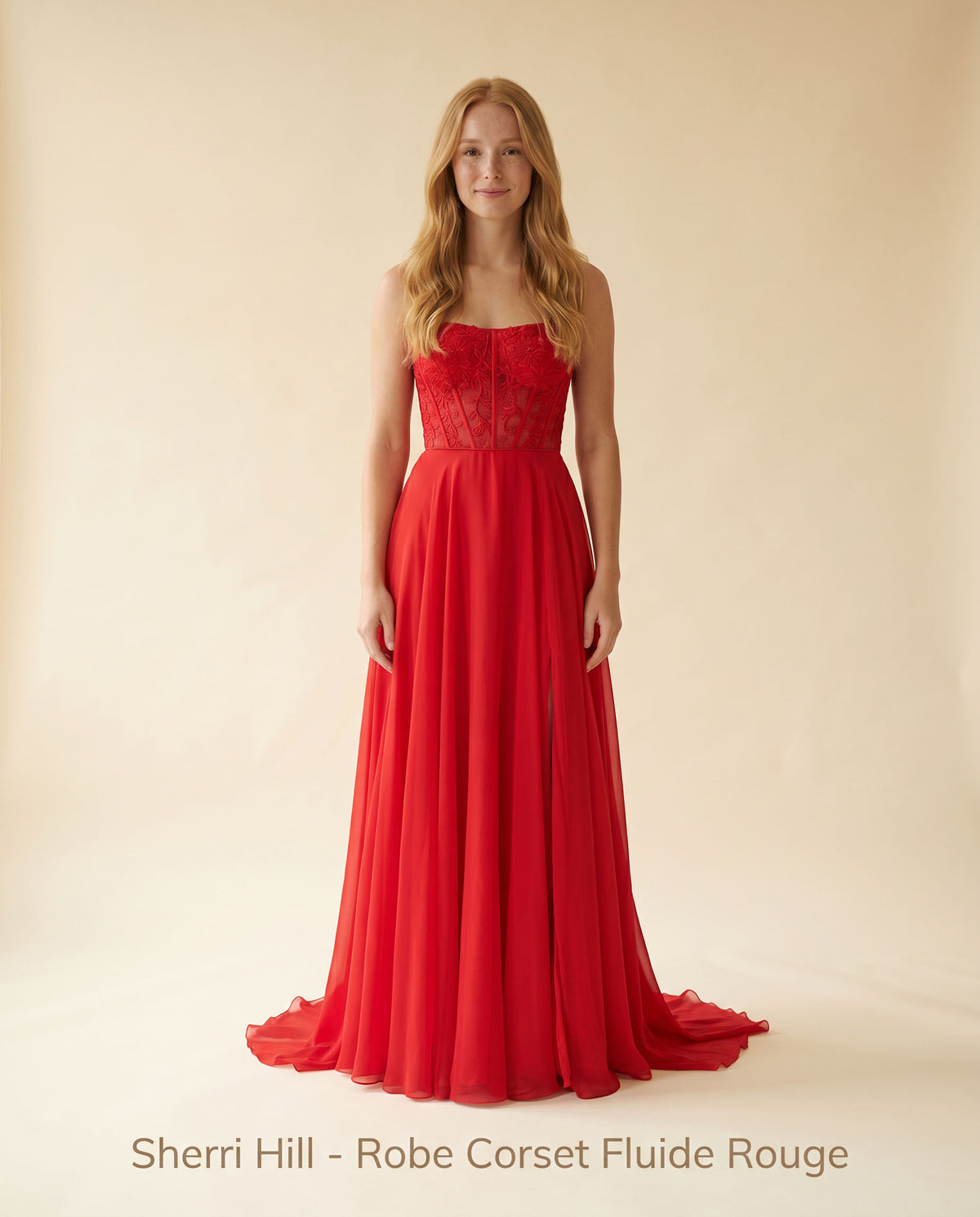 Robe Corset Fluide Rouge