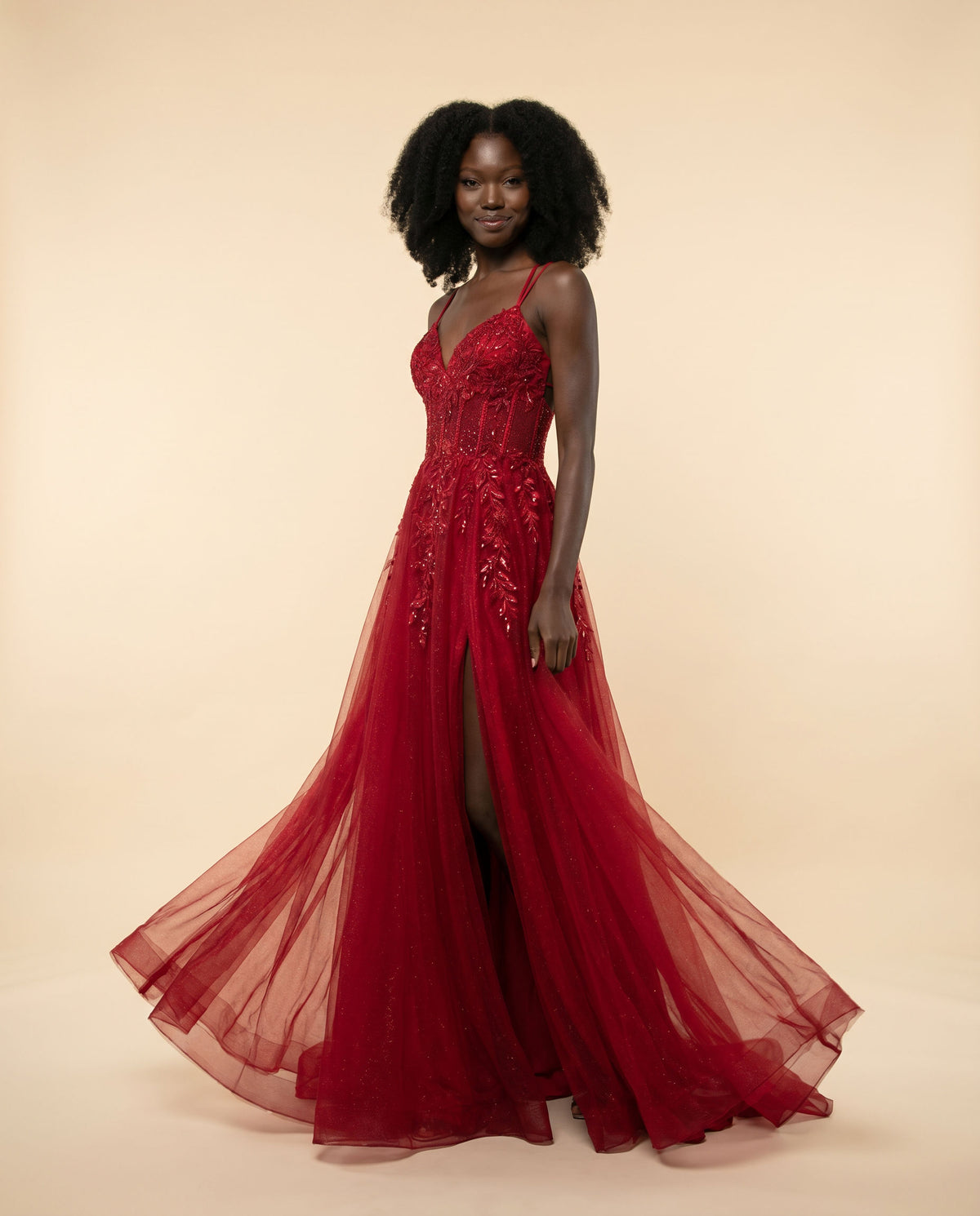 Robe Décolleté Avec Fente Bourgogne