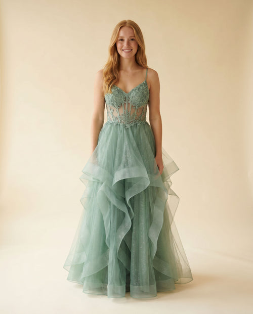 Azure - Robe Poire - Vert sauge
