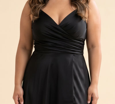 Robe En Satin Noire