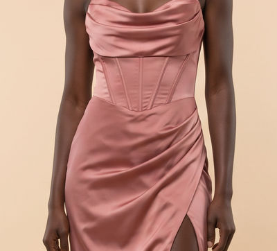 Robe Satinée Rose Désert
