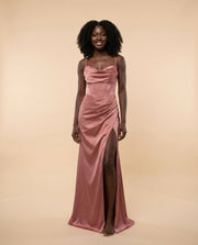Robe Satinée Rose Désert
