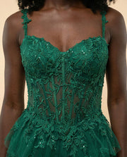 Corset Gown Emerald