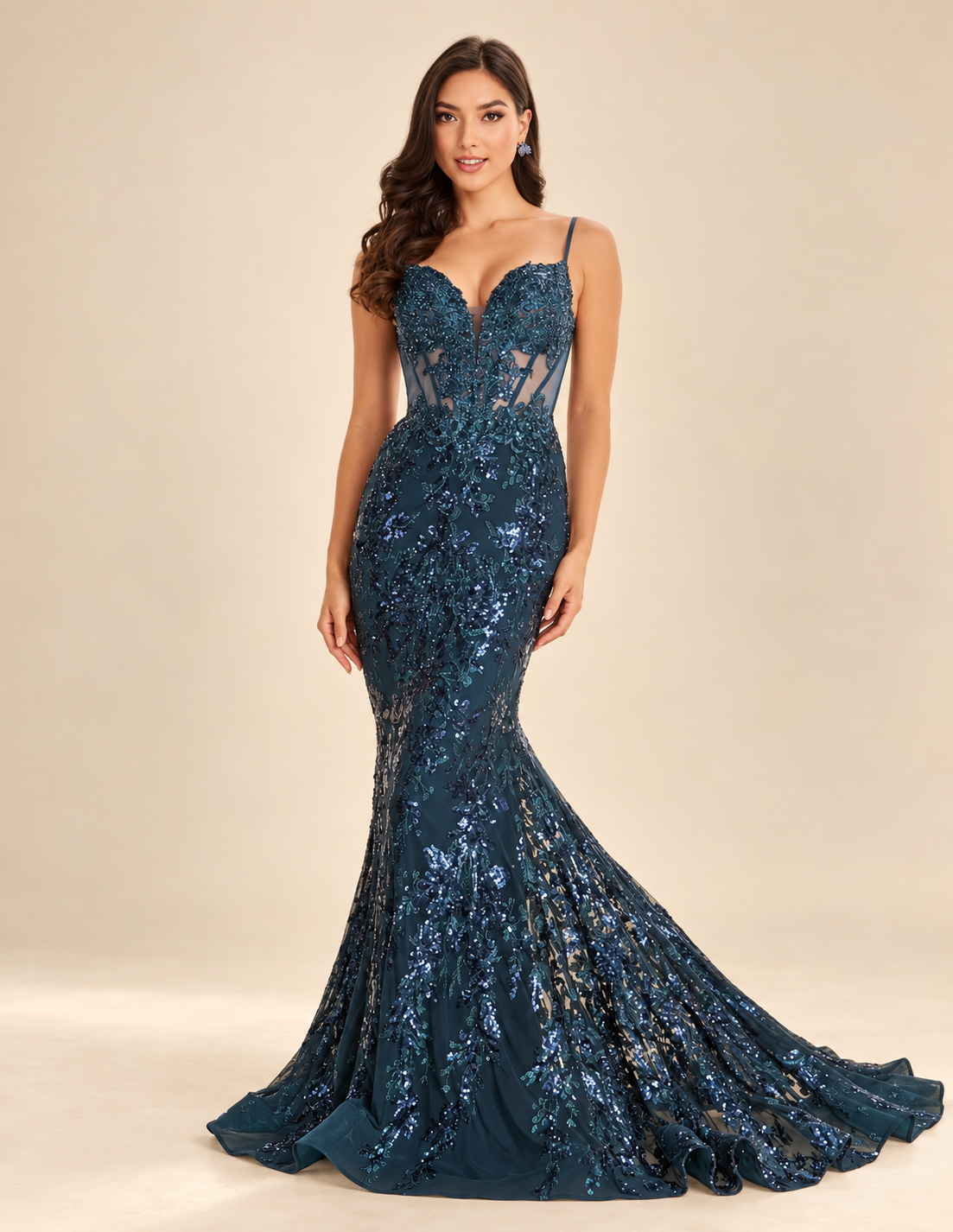 Robe Sarcelle Foncé