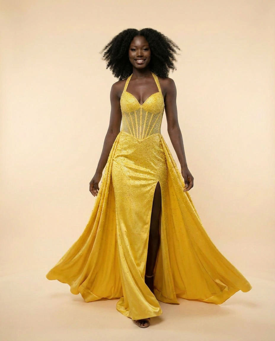 Robe Corset Jaune