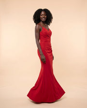 Robe Ajusté Rouge