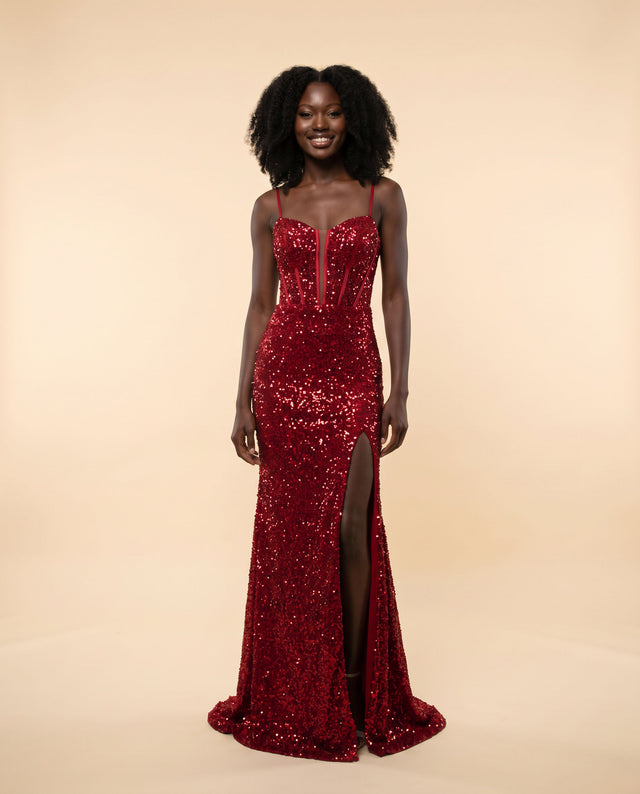 Robe Rouge Scintillante