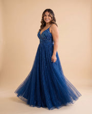 Robe Fluide Avec Pierres Royal