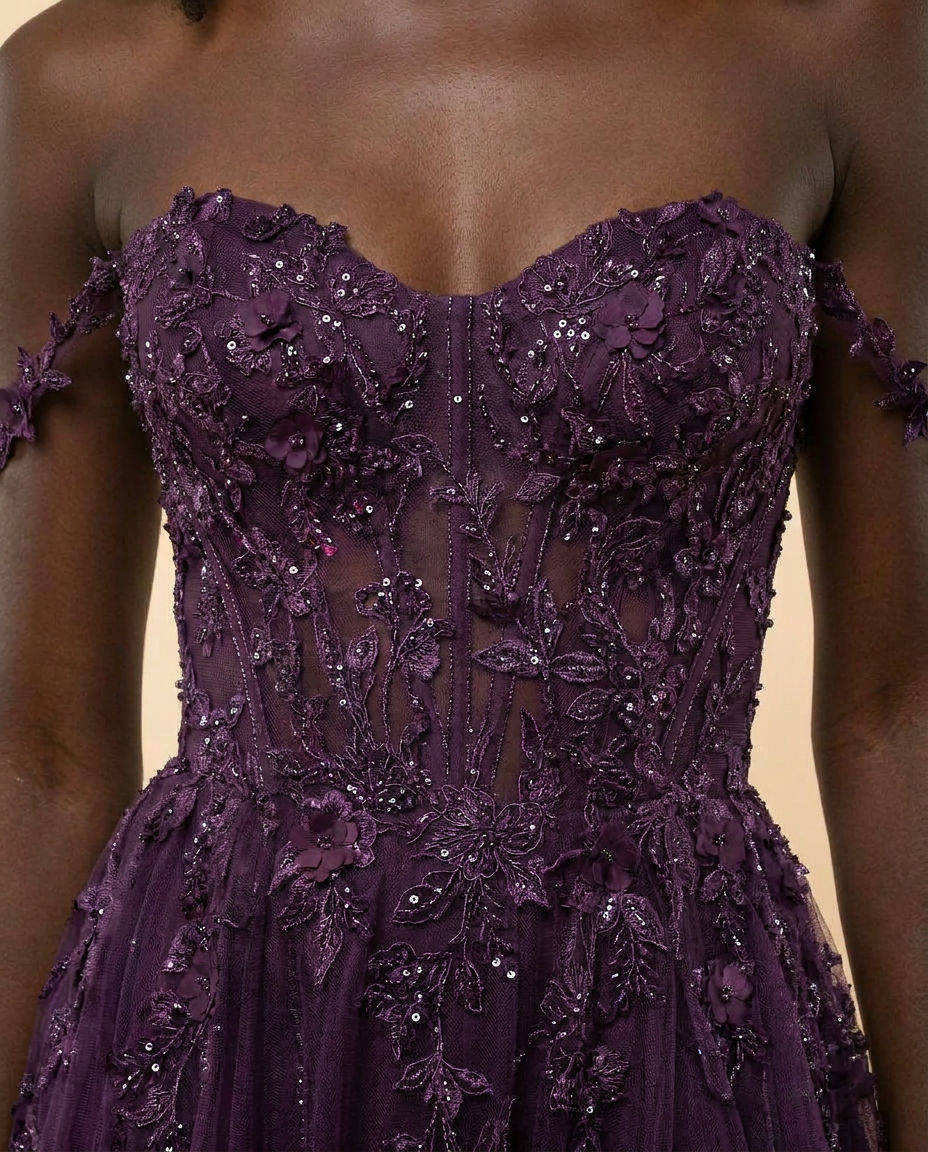 Corset Gown Purple