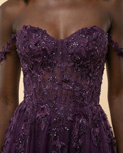 Corset Gown Purple