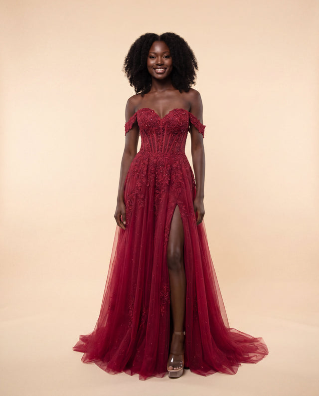 Corset Gown Burgundy