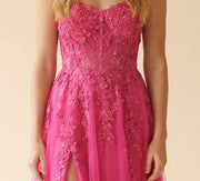 Robe Princesse Bustier Corset Fushia