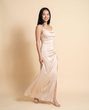 Robe Satinée Champagne