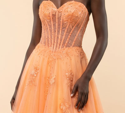 Robe Bustier En Cœur Orange