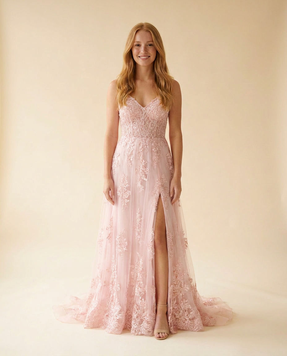 Robe Sirène Rose Pâle