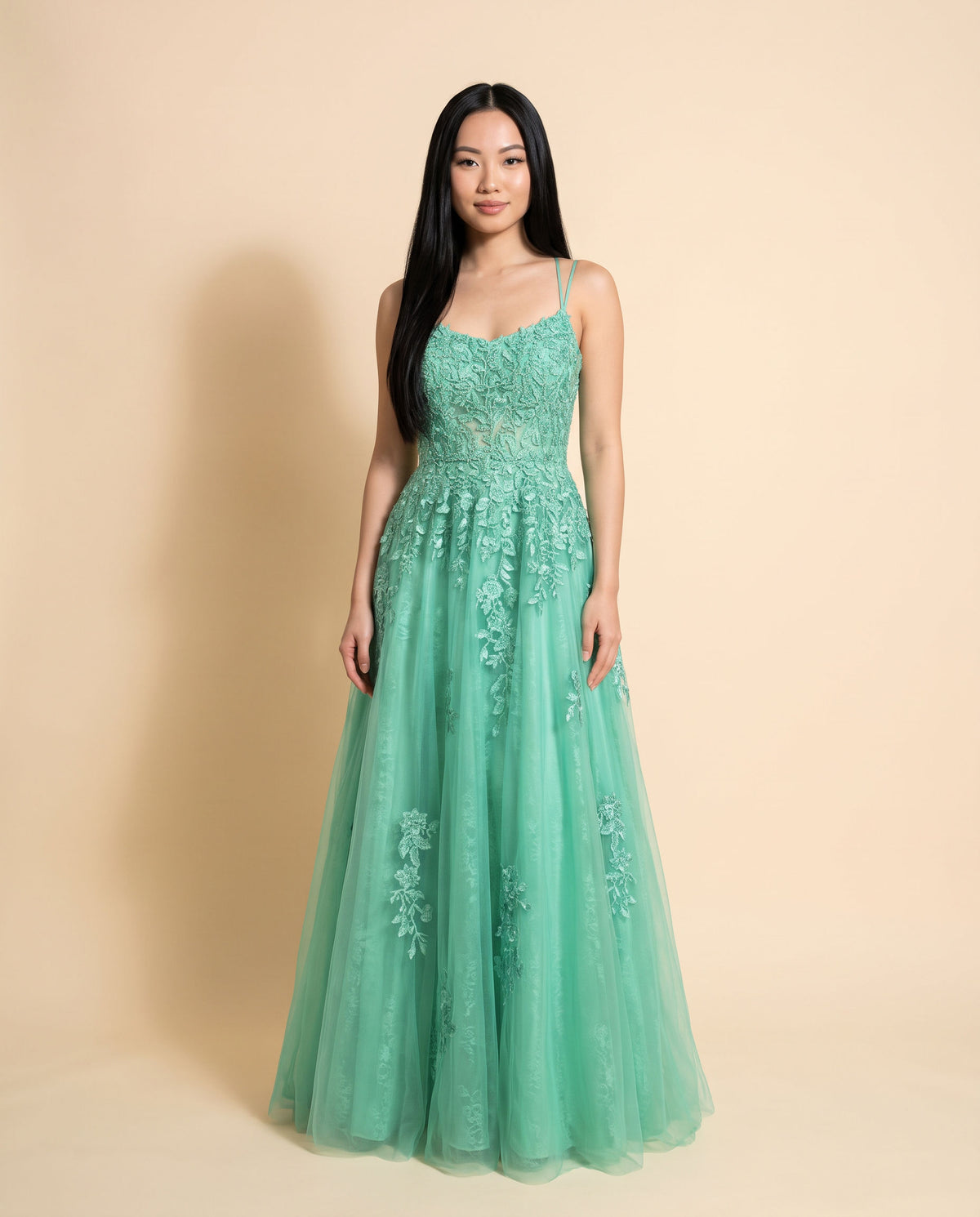 Robe À Dos Lacé Menthe
