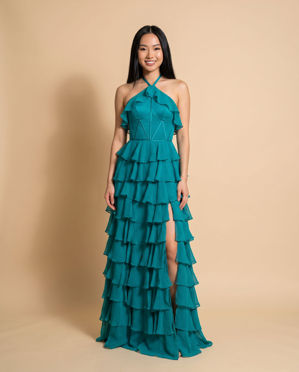 Robe À Étages Sarcelle