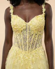 Corset Gown Pale Yellow