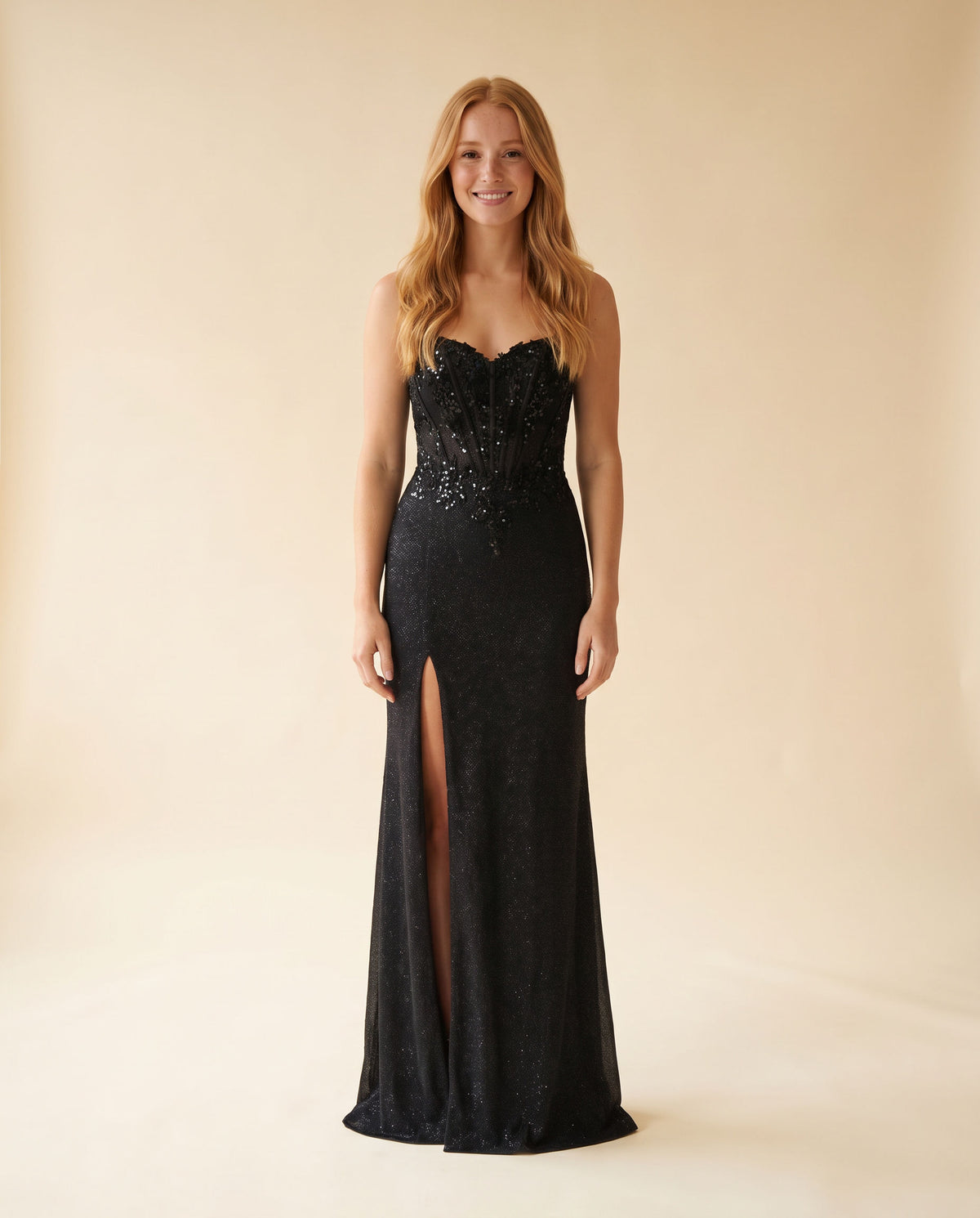 Robe Corset Brillante Noire