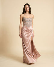 Robe Bustier Ajustée Blush