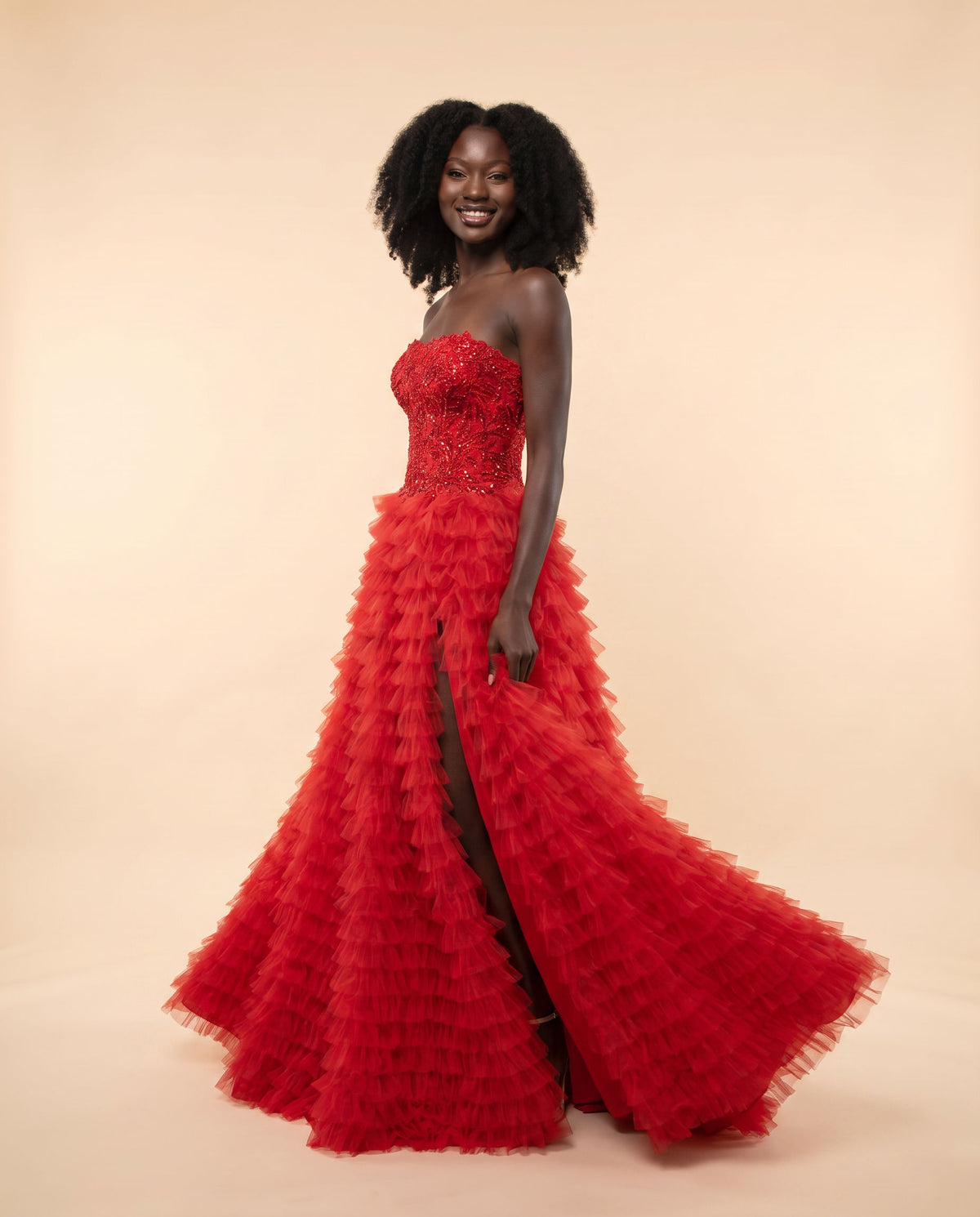 Robe À Corset Rouge