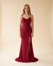 Robe Ajustée Simple Bourgogne