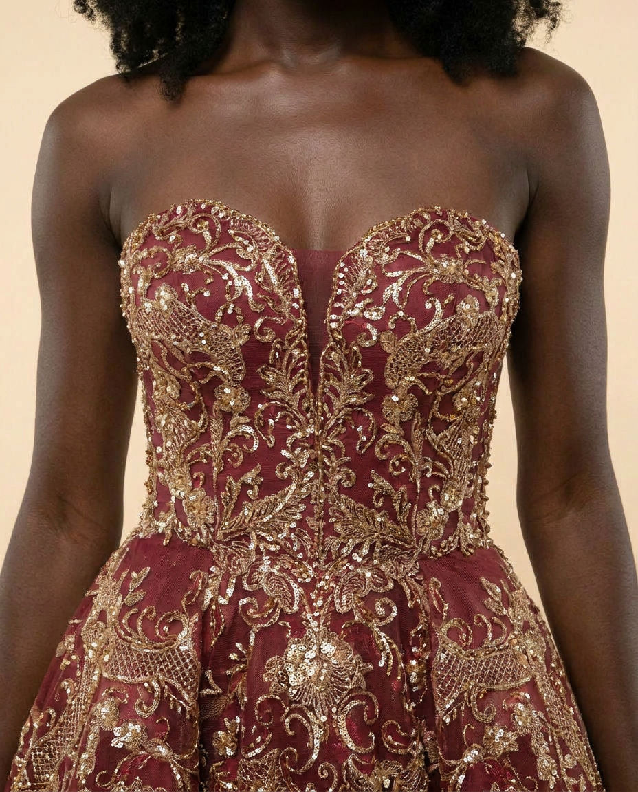 Robe Bustier Bourgogne