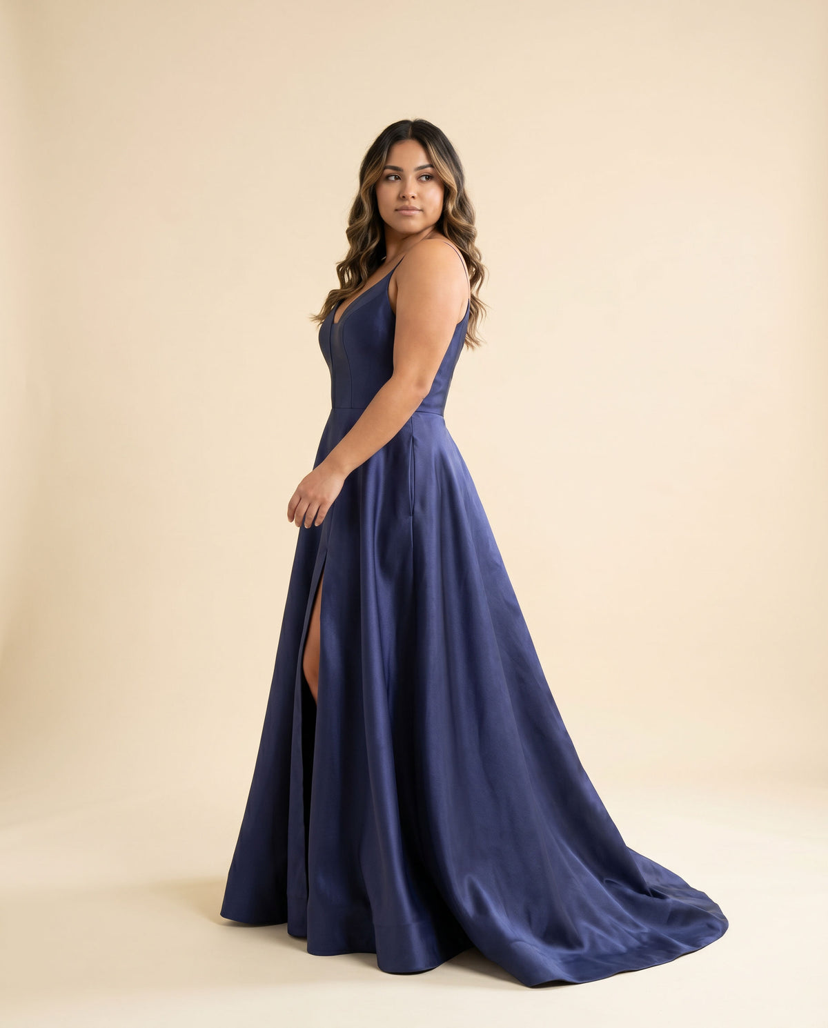 Robe Fluide Avec Fente Marine